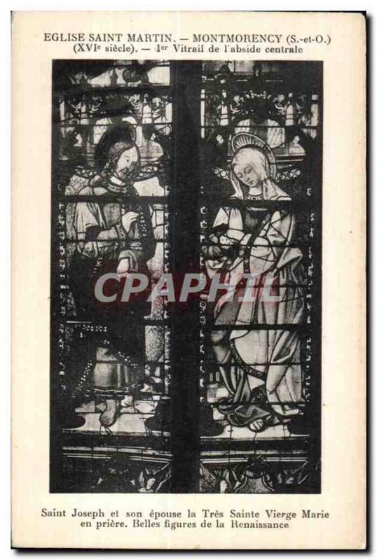 Postcard Old Eglish Saint Martin Montmorency (S and-O) (XVI century) I Staine...