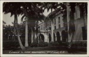 Cristobal Panama Hotel Washington c1920 Real Photo Postcard