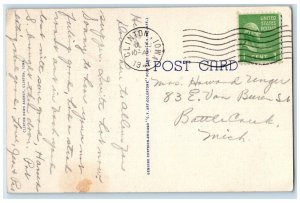 1947 Scenic View Mississippi & Bridges Road River Clinton Iowa Vintage Postcard 