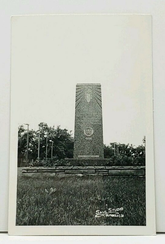 Humboldt Iowa American Legion Post 119 Memorial Monument RPPC Photo Postcard J3