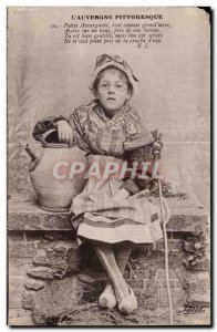 Postcard The Old Auvergne Auvergne Quaint Little Children Folk Costume