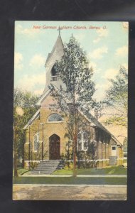 BEREA OHIO FIRST GERMAN LUTHERAN CHURCH BUILDING VINTAGE POSTCARD