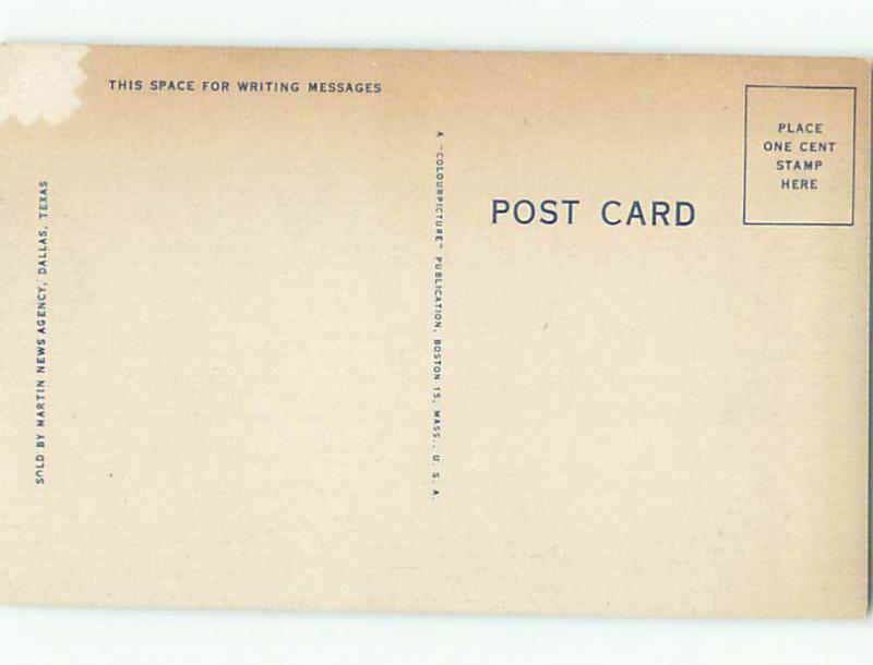 Unused Linen OLD CARS & BUILDINGS SCENE Dallas Texas TX n1235