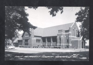 RPPC NAPERVILLE ILLINOIS FIRST METHODIST CHURCH VINTAGE REAL PHOTO POSTCARD