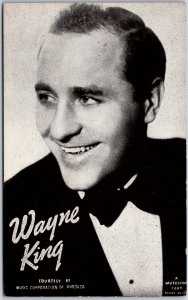 Wayne King Courtesy Of Music Corporation Of America Mutoscope Arcade Postcard