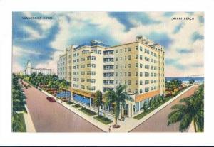 LP69 Miami Beach, Florida, FL, Postcard, Vanderbilt Hotel.