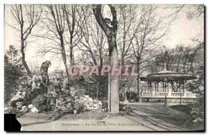 Old Postcard Grenoble City Garden The Klosque and Torrent