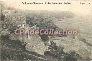 Postcard Ancient Land of the Champagne Virtues cliffs rocks