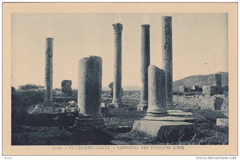 Latrines Des Thermes D'Ete, Thuburbo-Majus, Tunisia, Africa, 1910-1920s