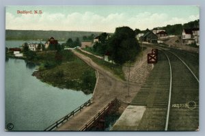 BEDFORD NS CANADA RAILROAD STATION ANTIQUE POSTCARD RAILWAY DEPOT