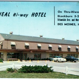 c1950s Des Moines, IA McNeal Hi-Way Hotel US Hwy 6 Urbandale & Merle Hay Rd A148