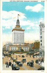 CA, Oakland, California, City Hall and Plaza, Pacific Novelty No. 96585