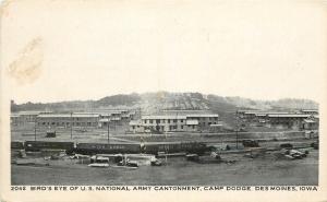 Bird's Eye View Postcard U.S. Army Cantonment Camp Dodge Des Moines IA