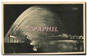 Old Postcard the Arts Decoratifs Exhibition view NIGHT 1925 Paris on the Sein...