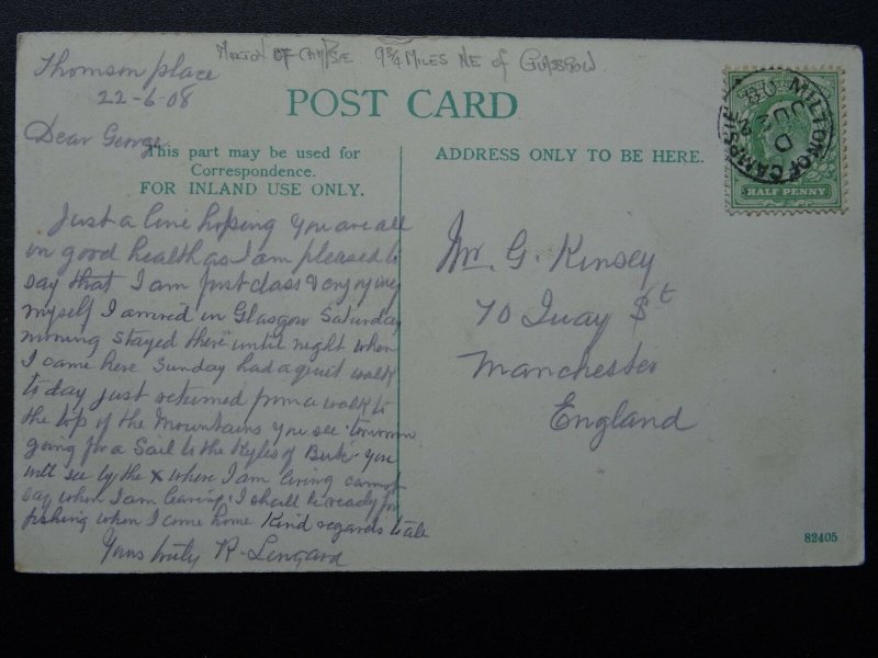 Dunbartonshire MILTON of CAMPSIE Craighead School c1908 Postcard by D. Macleod