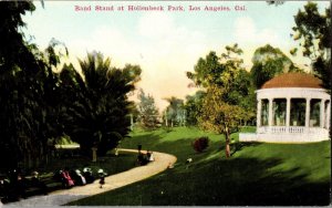Band Stand at Hollenbeck Park, Los Angeles CA Vintage Postcard I49