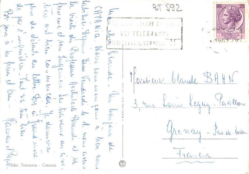 BT0592 catania ship bateaux     Italy