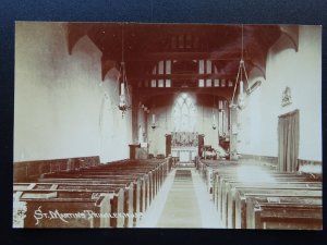 Suffolk TRIMLEY St. Martin's Church interior (2) Old RP Postcard by Aeroplane PC