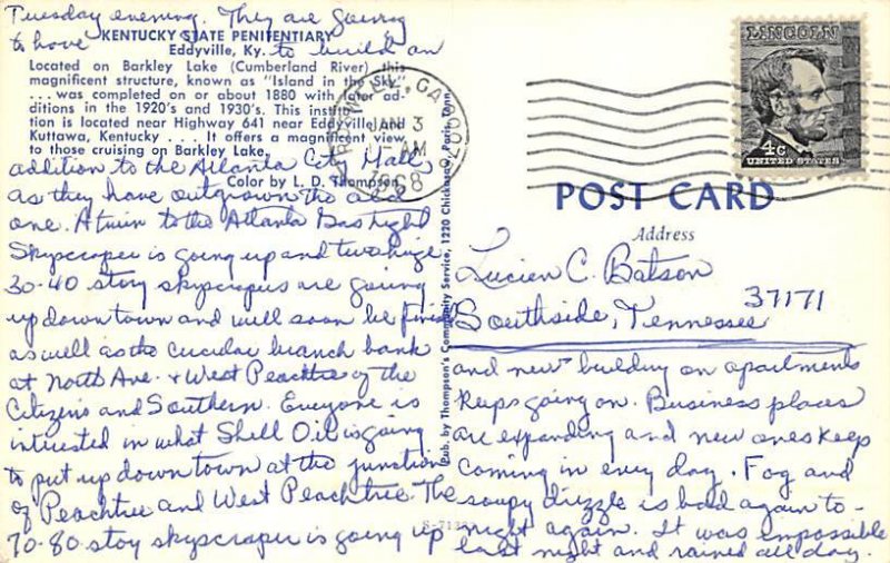 KY State penitentiary Eddyville KY