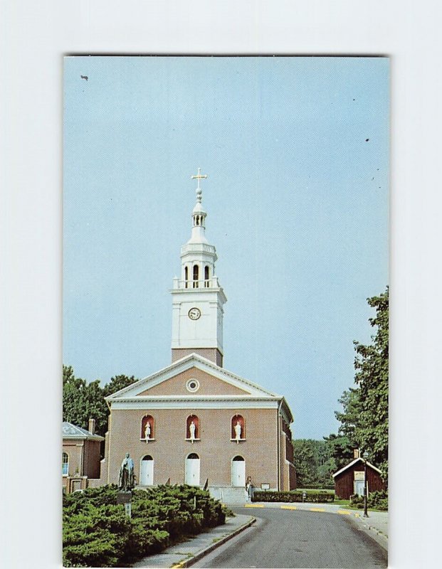 Postcard The Cathedral on Banks of the Wabash River Vincennes Indiana USA