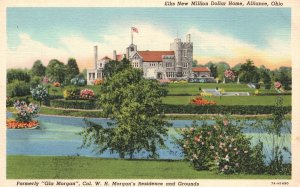 Vintage Postcard Elks New Million Dollar Home Col. Morgan's House Alliance Ohio