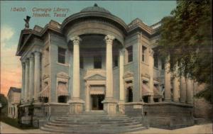 Houston TX c1910 Postcard EXC COND Carnegie Library