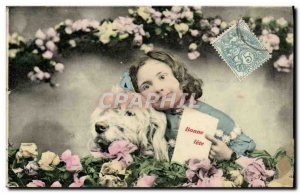 Postcard Old Dog Fun Children