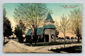 Lowell Massachusetts Edison Cemetery Chapel Postcard 1912