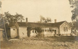 RPPC Postcard; Clapboard House w/ 3 Chimneys, M.L. Photo Co, Chicago IL