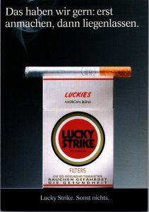 Lucky Strike Cigarettes Advertising Postcard BS22