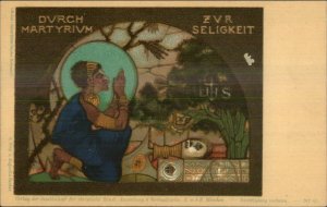 Egypt Egyptology DURCH MARTYRIUM Martyrdom to Bliss Prayer c1905 Postcard