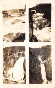 D56/ Billings Montana Mt Real Photo RPPC Postcard 1914 4View Bridge Waterfalls