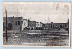 Kendallville Indiana Postcard Mitten Factory Buildings Scenic View 1911 Antique