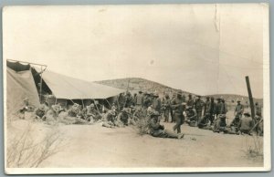 CAMP COOK NM MESS ON ARTILLERY RANGE ANTIQUE REAL PHOTO POSTCARD RPPC