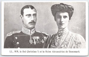 Vintage Postcard King Christian X & Queen Alexandrine of Denmark