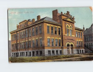 Postcard Lincoln School, Elyria, Ohio