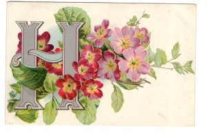 Alphabet Series with Blossoms -  The Letter H