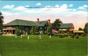 Toledo, OH Ohio  INVERNESS COUNTRY CLUB  Golf Course~Golfers  ca1940's Postcard