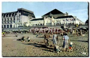 Cabourg Old Postcard Beach Casino and the Grand Hotel