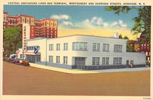 Central Greyhound Lines bus terminal, Montgomery and Harrison streets Syracus...