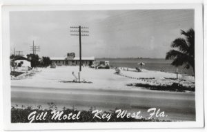 Gill Motel - Key West Florida - 1930ish - B&W glossy w/border - Vintage Postcard