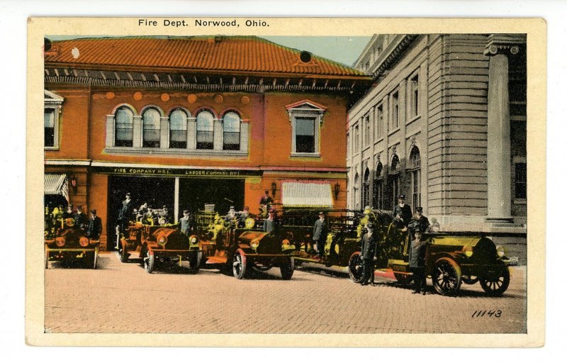 OH - Norwood. Fire Department & Apparatus ca 1920