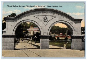 c1950's West Baden Springs Carls Bad Of America Arch Indiana IN Posted Postcard