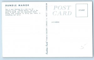Banff Alberta Canada Postcard Rundle Manor c1950's Vintage Unposted