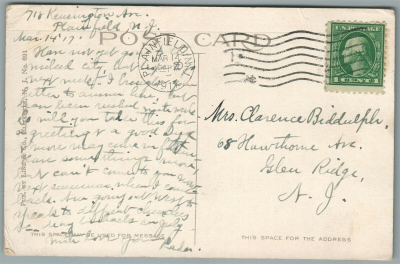 PLAINFIELD NJ PROSPECT & EAST 9TH STREET ANTIQUE POSTCARD