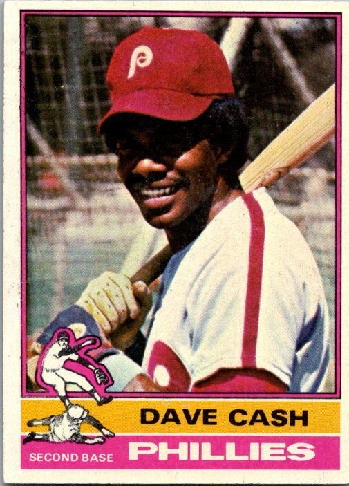 1976 Topps Football Card Dave Cash Philadelphia Phillies sk13532