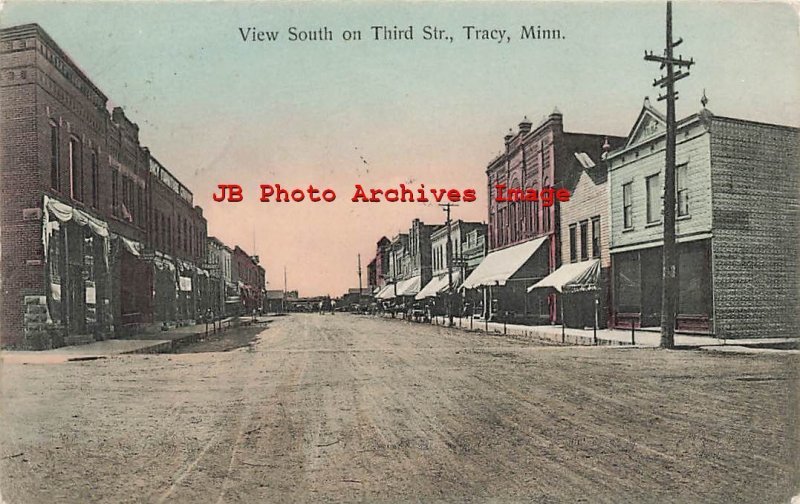 MN, Tracy, Minnesota, Third Street, South, 1908 PM, PH Heine