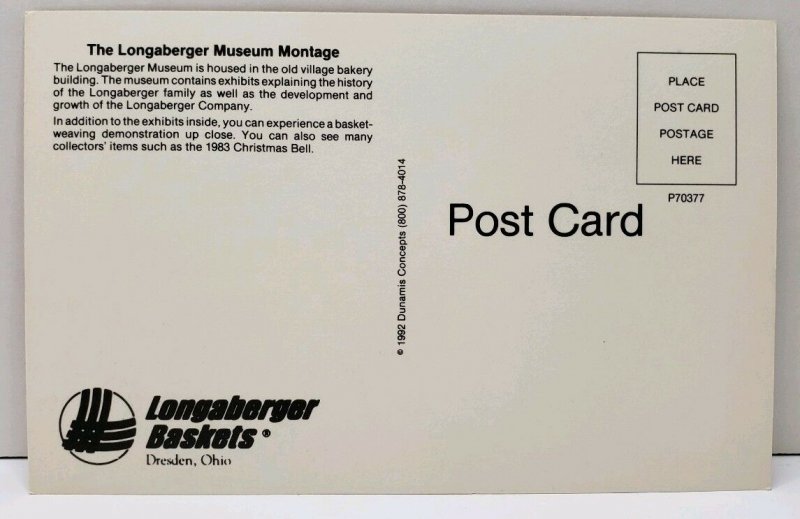 Longaberger Museum Dresden Ohio Postcard D14