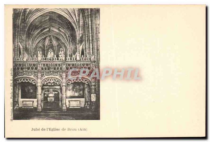 Postcard Old Jube of the Church of Brou Ain