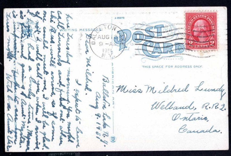 New York BALLSTON SPA Saratoga County Court House and Clerk's Office pm1931 ~ WB